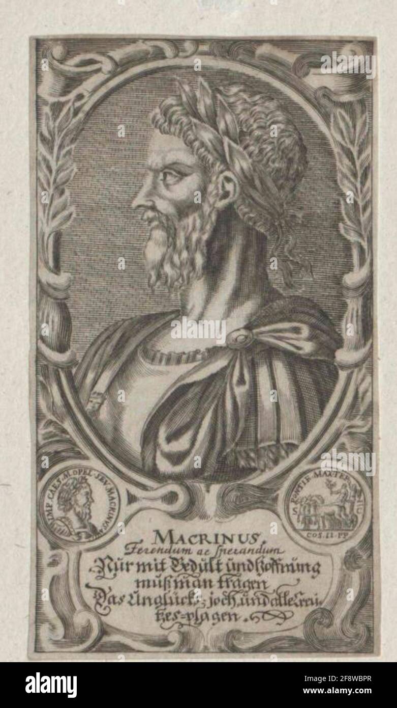 Macrinus, empereur romain. Banque D'Images