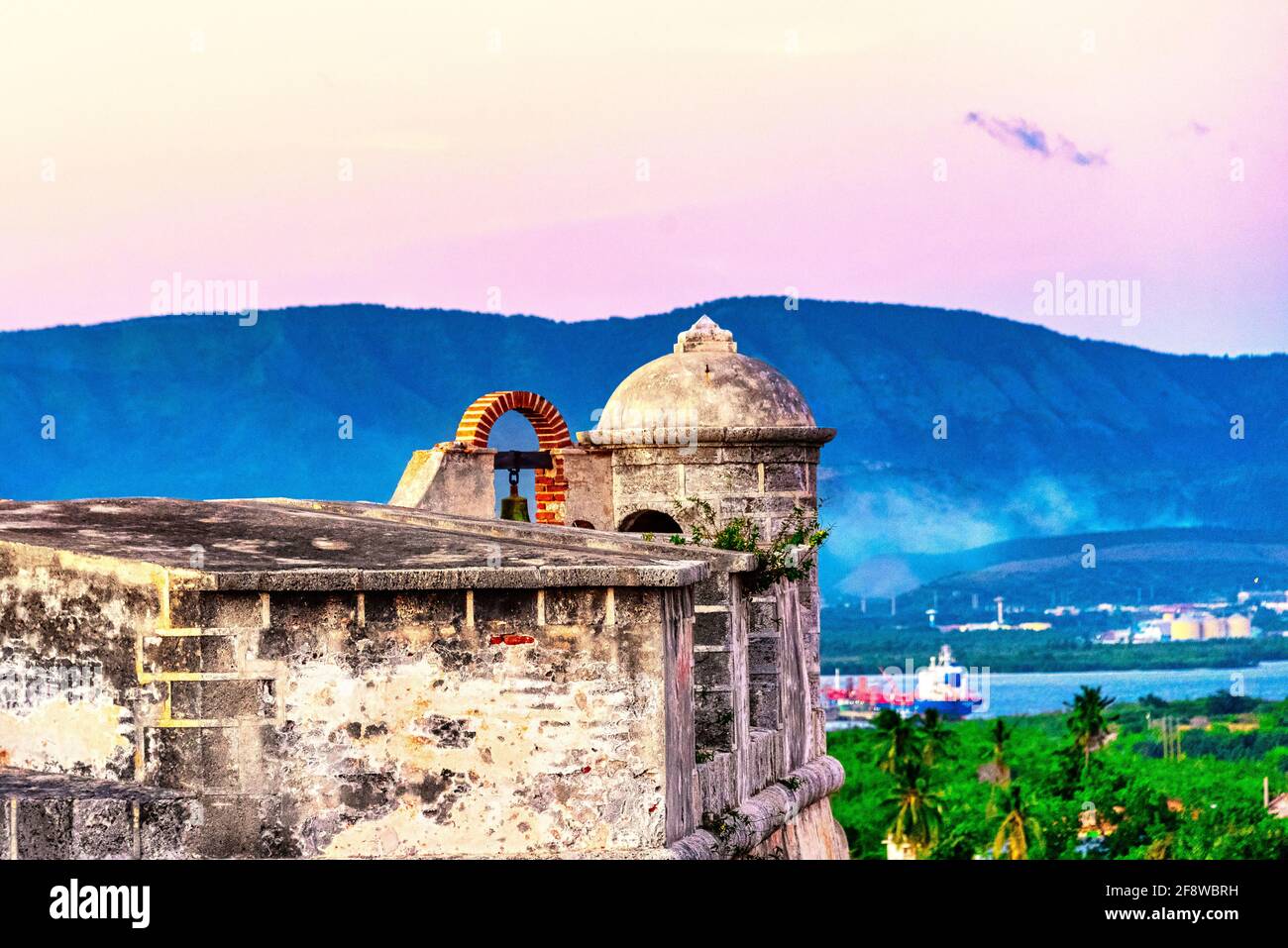 Fort colonial Saint Pierre du Rocher à Santiago de Cuba, Cuba Banque D'Images