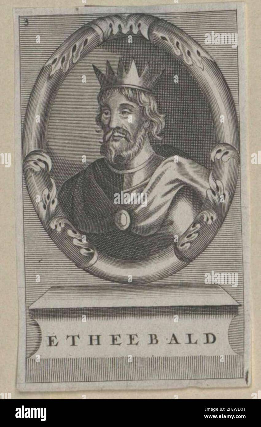 Ethelbald, roi d'Angleterre. Banque D'Images