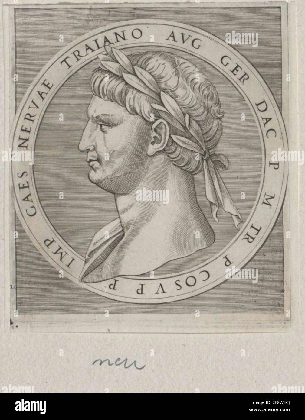 Trajan, empereur romain. Banque D'Images