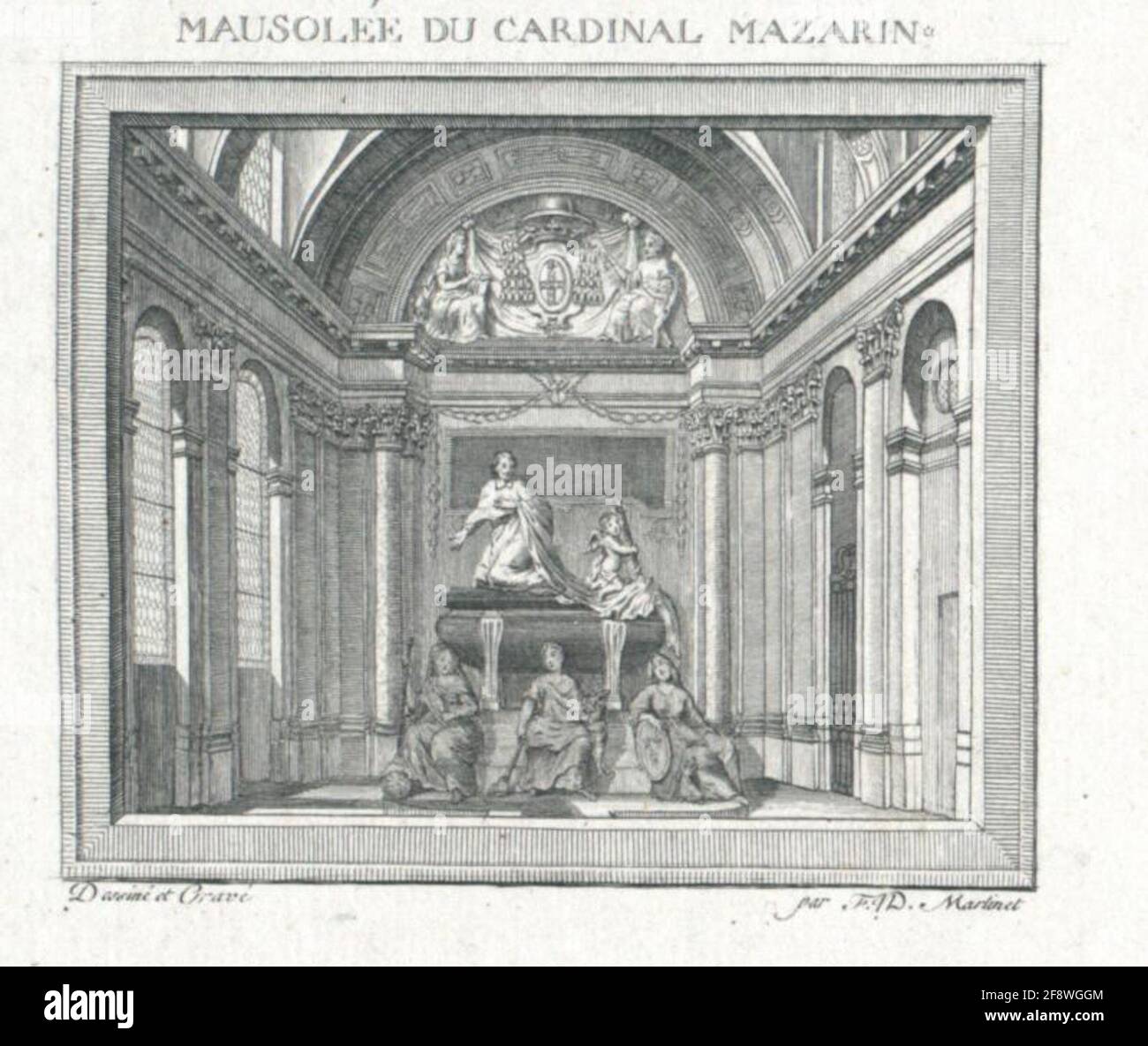 Collège des quatre Nations. Mausolée du Cardinal Mazarin. Banque D'Images