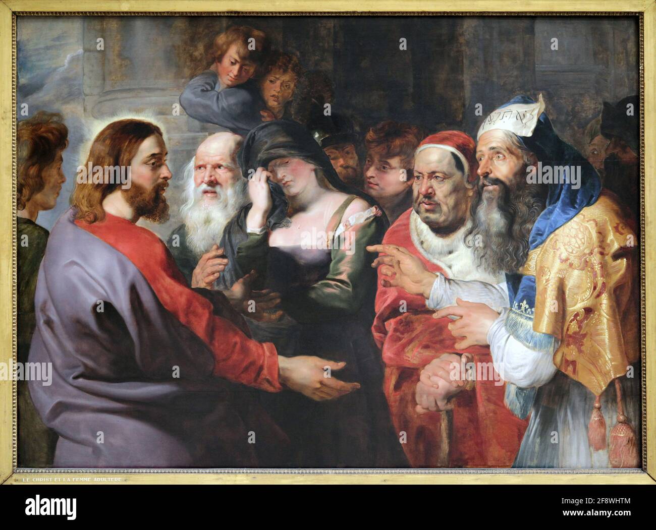 Christ et l'adultére par Pierre Paul Rubens 1577-1640 Banque D'Images