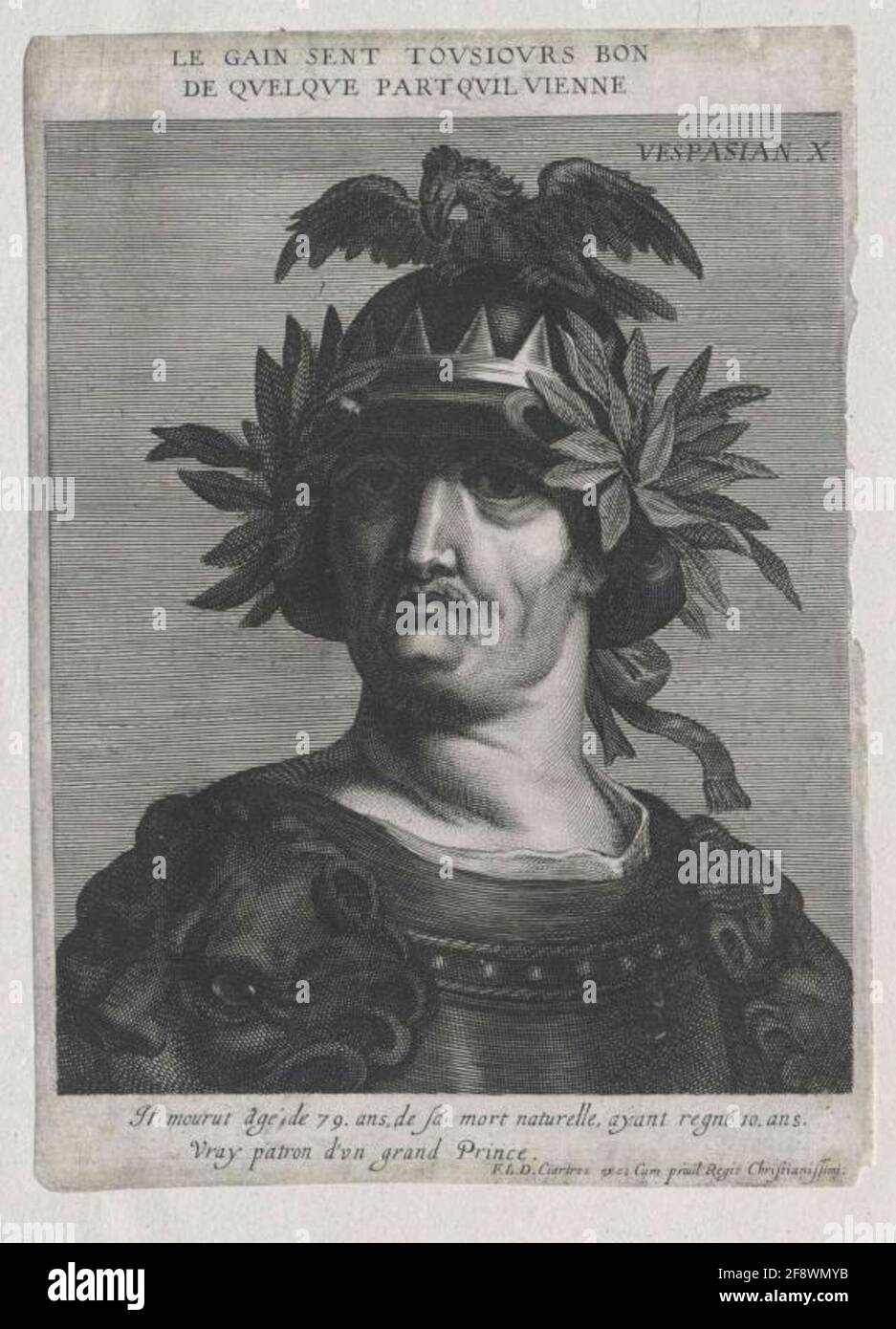 Vespasien, empereur romain. Banque D'Images