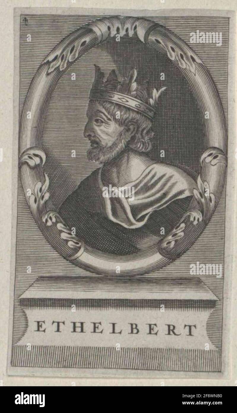Ethelbert, roi d'Angleterre. Banque D'Images