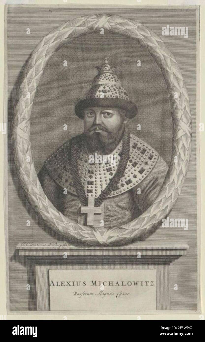 Alexei, Empereur de Russie Editeur: AA, Pieter van der Stecher: Sartorius, Johann Christoph Banque D'Images