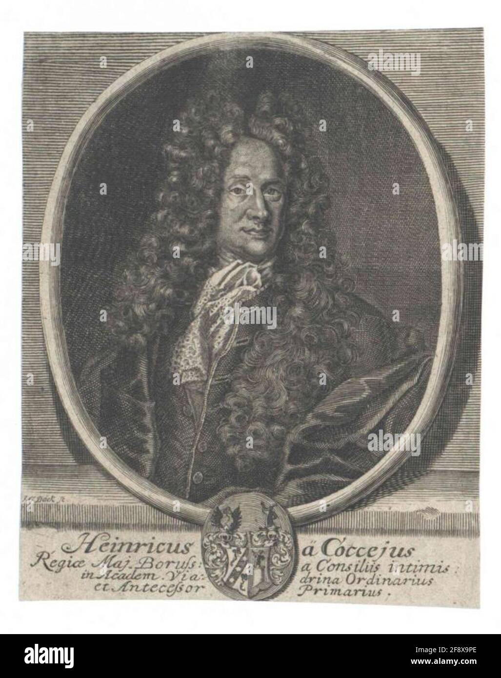 Cocceji, Heinrich Freiherr von Éditeur: Meyer, Heinrich Wilhelmstecher: Beck, Johann Georg (1676) Banque D'Images