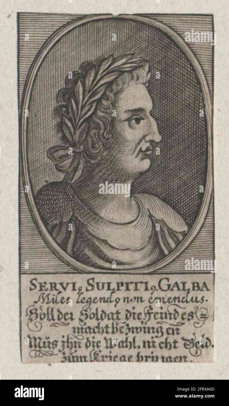 Galba, empereur romain. Banque D'Images