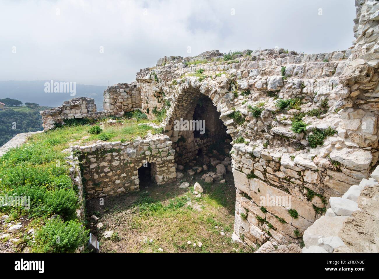 La citadelle de Smar Jbeil, ancien château de Crusader en ruine, Liban Banque D'Images