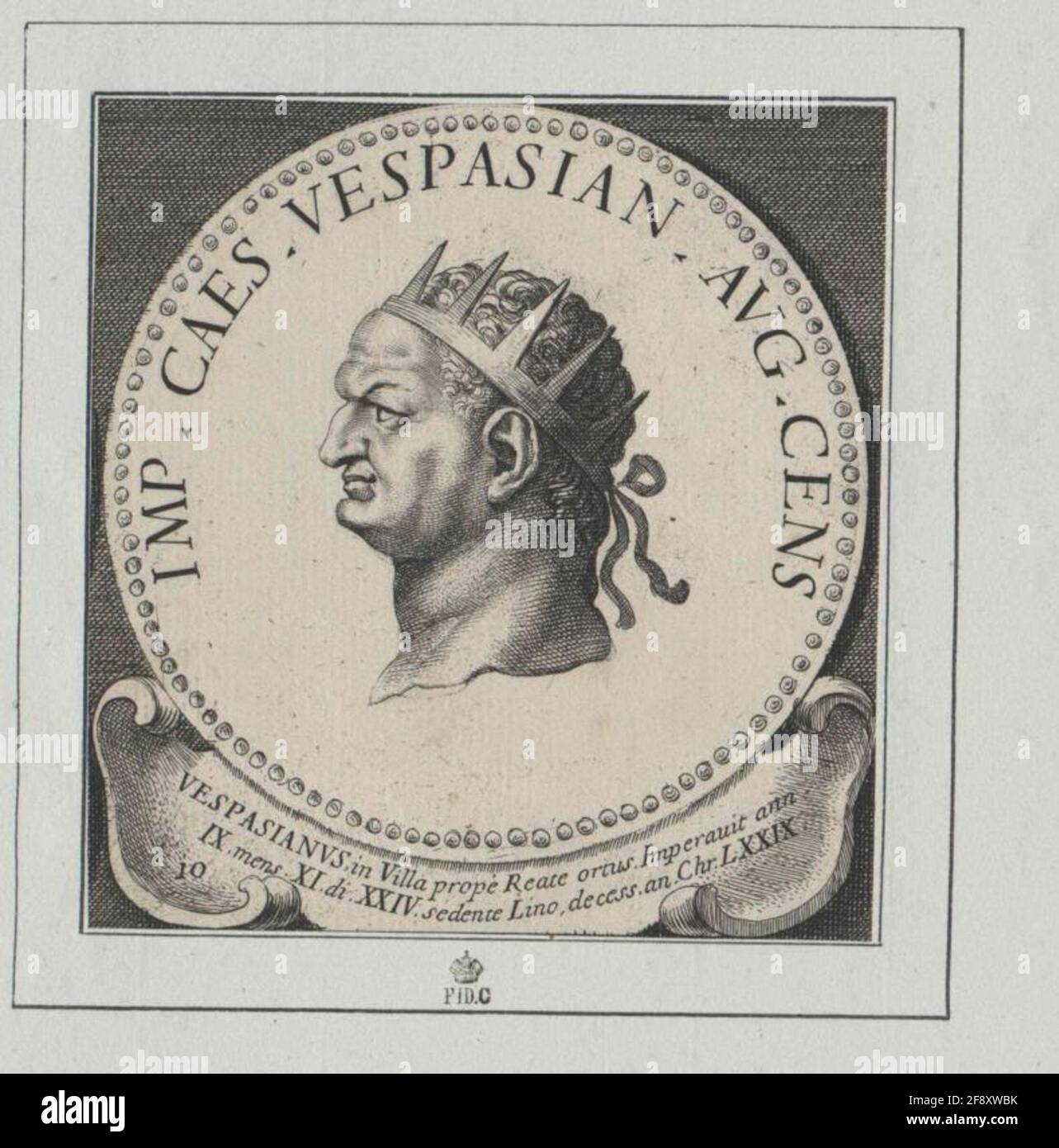 Vespasien, empereur romain. Banque D'Images