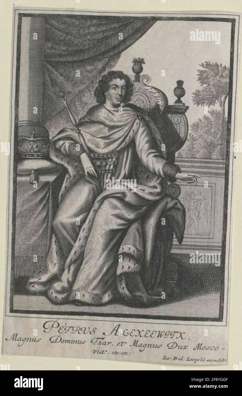 Pierre I le Grand, empereur de Russie. Banque D'Images