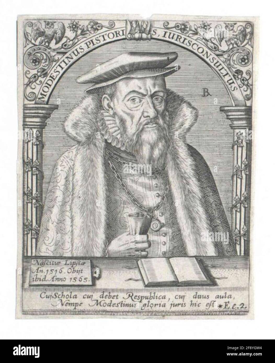Pistoris von Seußlitz, Moestinus Stecher: Boissard, RobertDation: 1565/1650 Banque D'Images