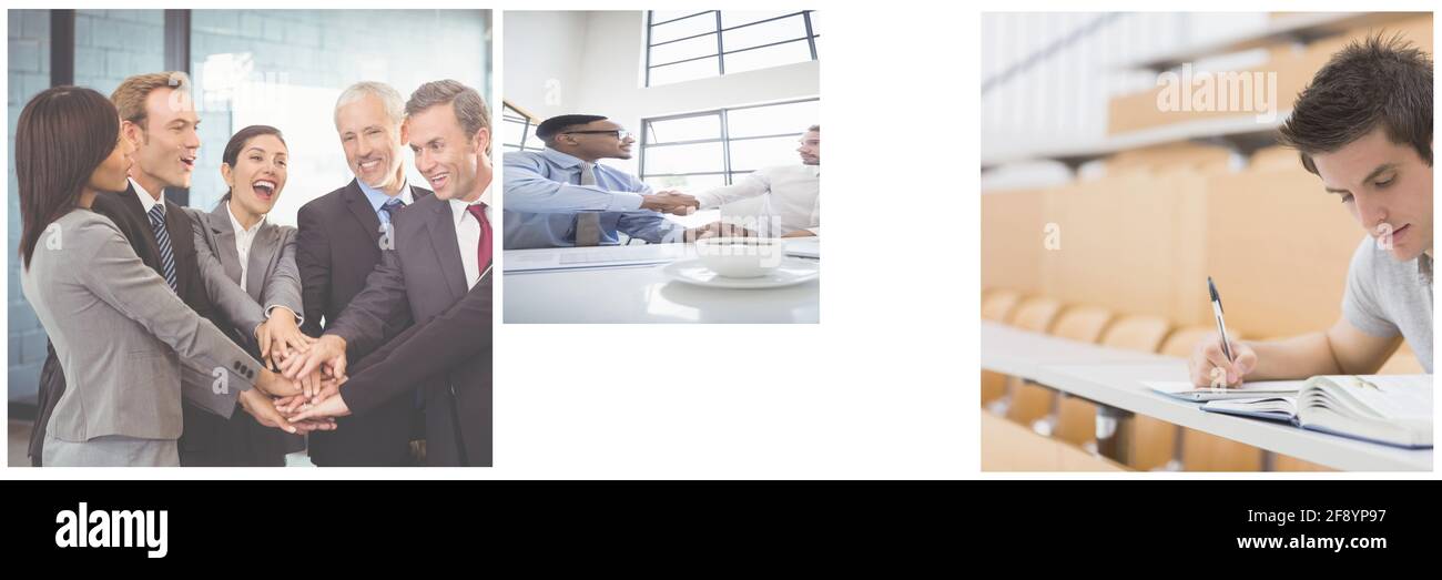 Des collègues en interaction les uns avec les autres Banque D'Images