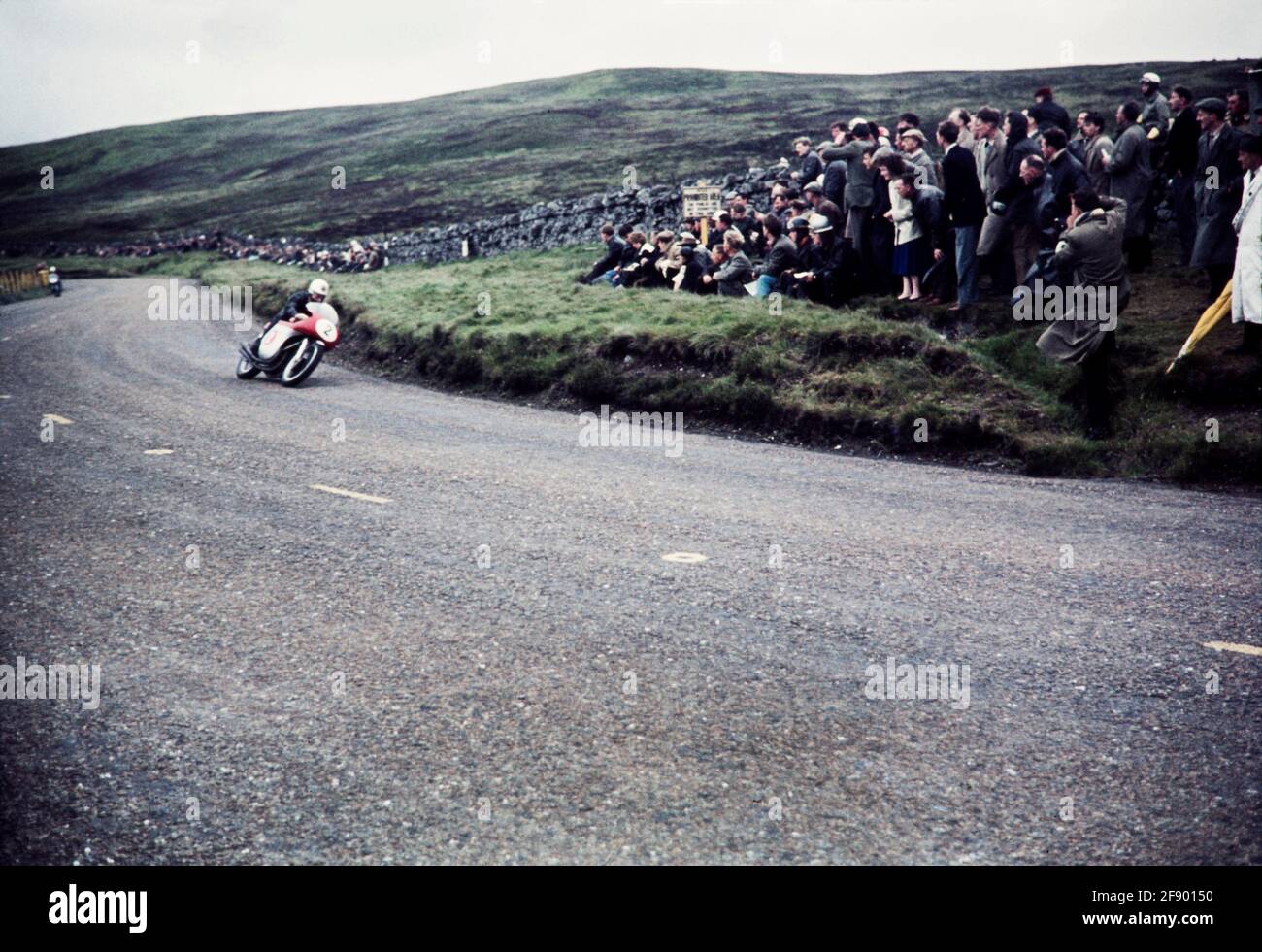 Course de moto et de side-car 1958/59 partie II, Brands Hatch circuit, circuit de course automobile, les marques de paddock Banque D'Images