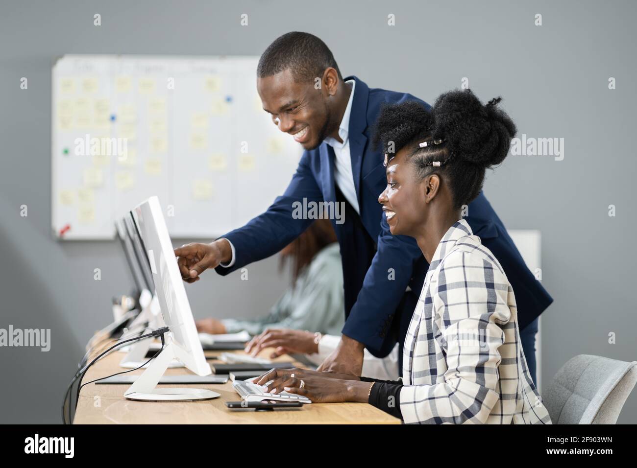 Opérateur de centre d'appels client ou classe d'agent Banque D'Images