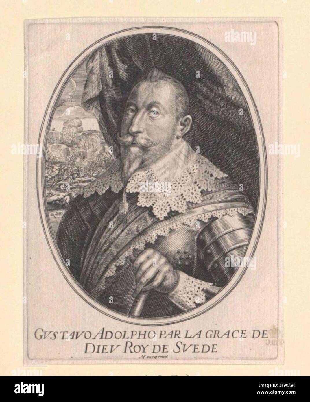 Gustav II Adolf, roi de Suède Stecher: Moncornet, Baltazar Banque D'Images