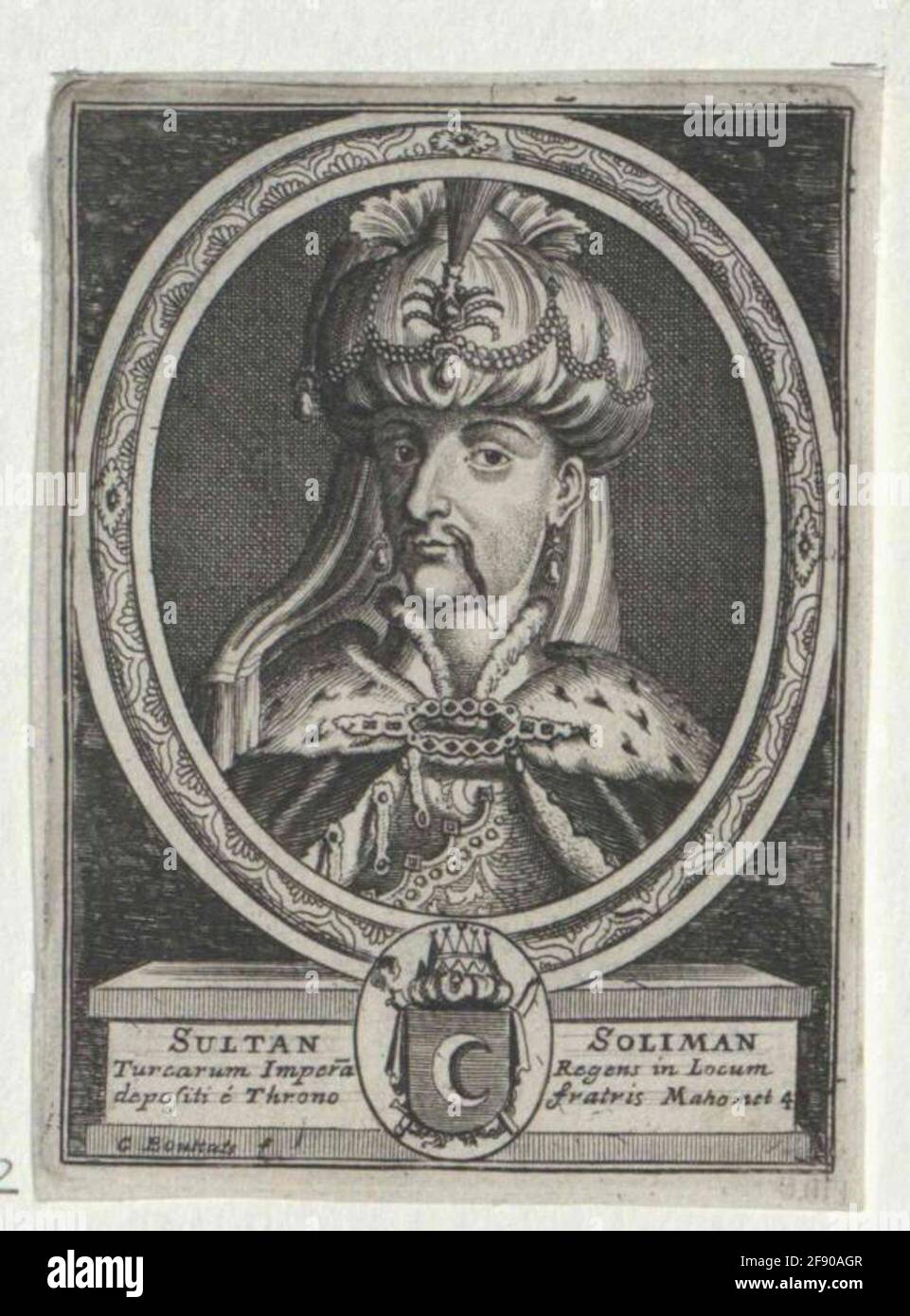 Suleiman III., sultan de Turquie. Banque D'Images