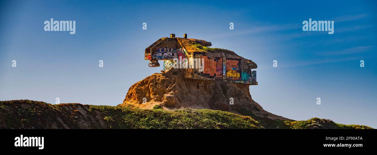 Devils Slide Bunker, San Francisco, Californie, États-Unis Banque D'Images