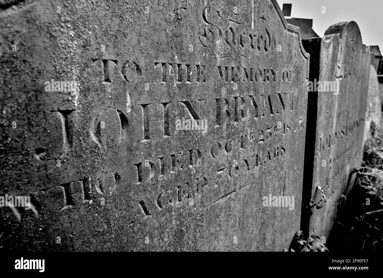 Pierre tombale, Église Sainte Marie, Halesworth, Suffolk, Angleterre, ROYAUME-UNI - 2021 Banque D'Images