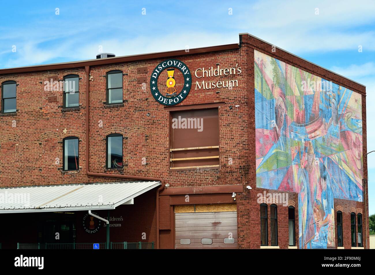 Galesburg, Illinois, États-Unis. Le Discovery Depot Children's Museum dans le centre-ville de Galesburg. Banque D'Images