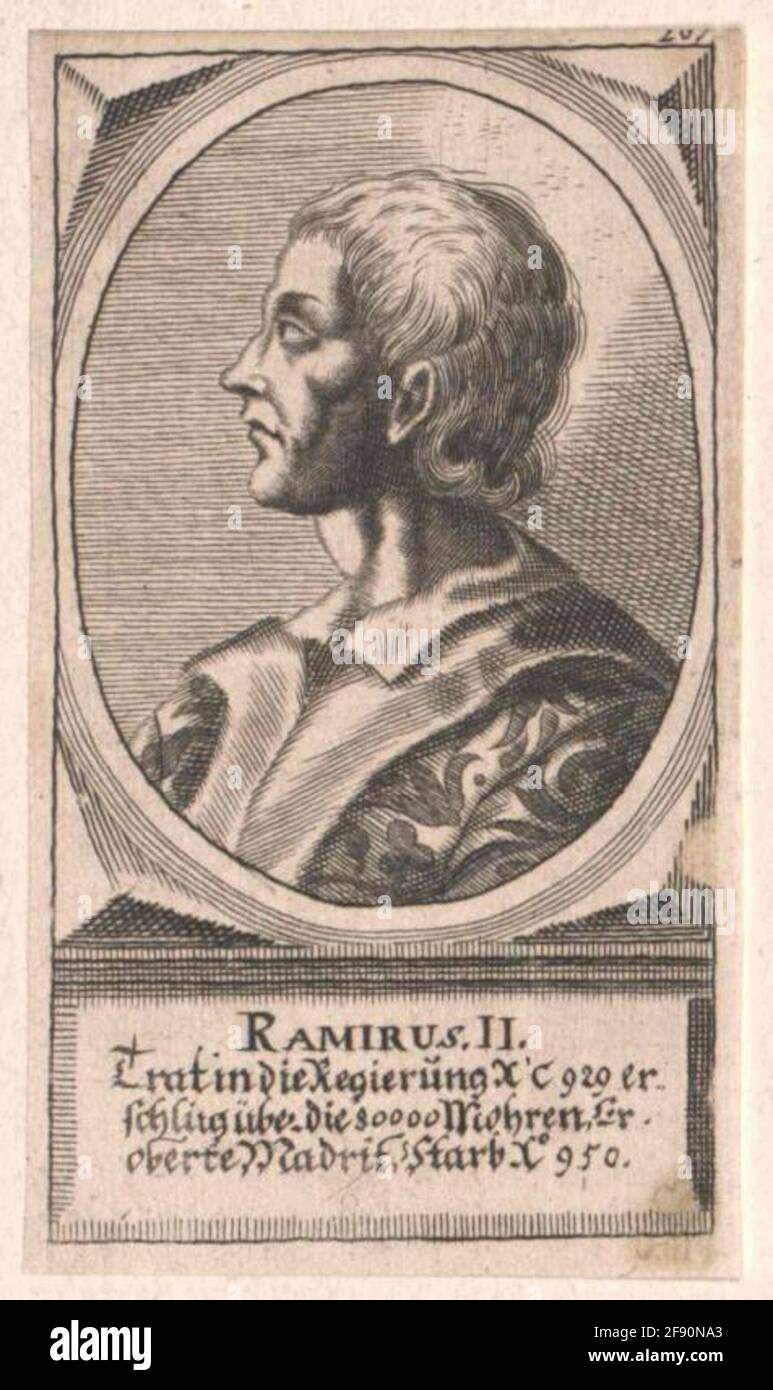 Ramiro II., König von León. Banque D'Images