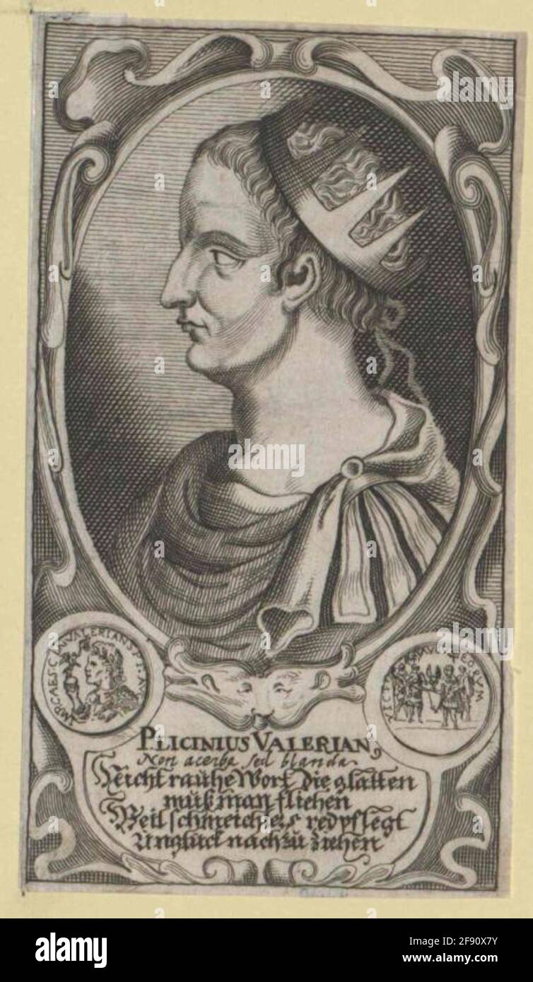 Valerianus, empereur romain. Banque D'Images