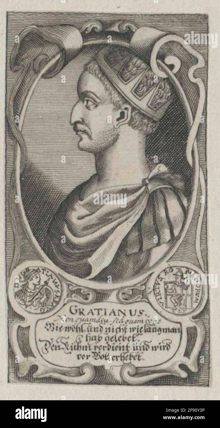 Gratianus, empereur romain. Banque D'Images