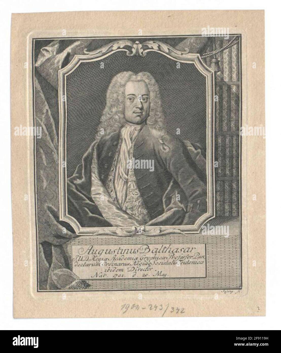 Balthasar, Augustin par Stecher: Sysang, Johann Christoph Banque D'Images