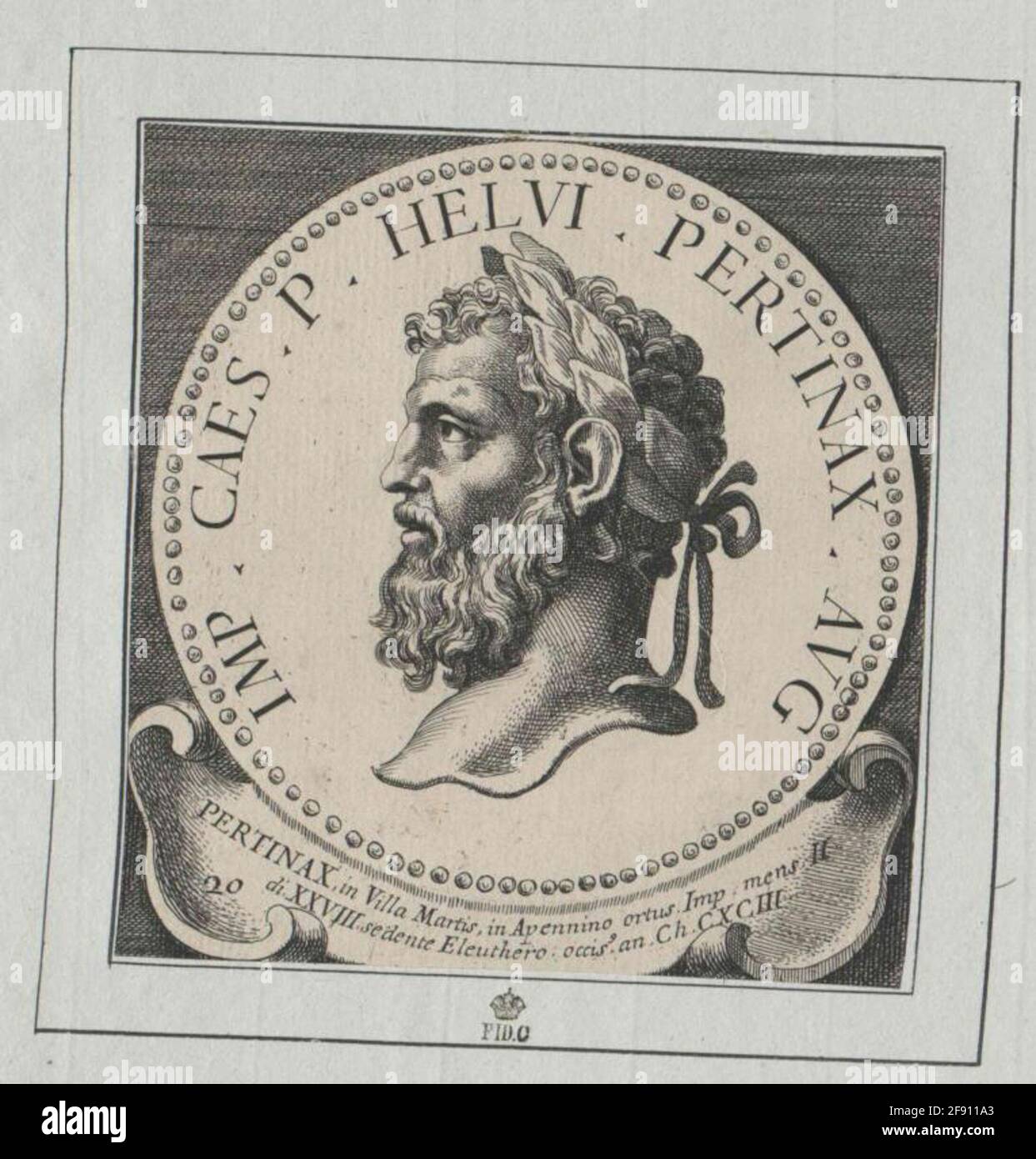 Pertinax, empereur romain. Banque D'Images