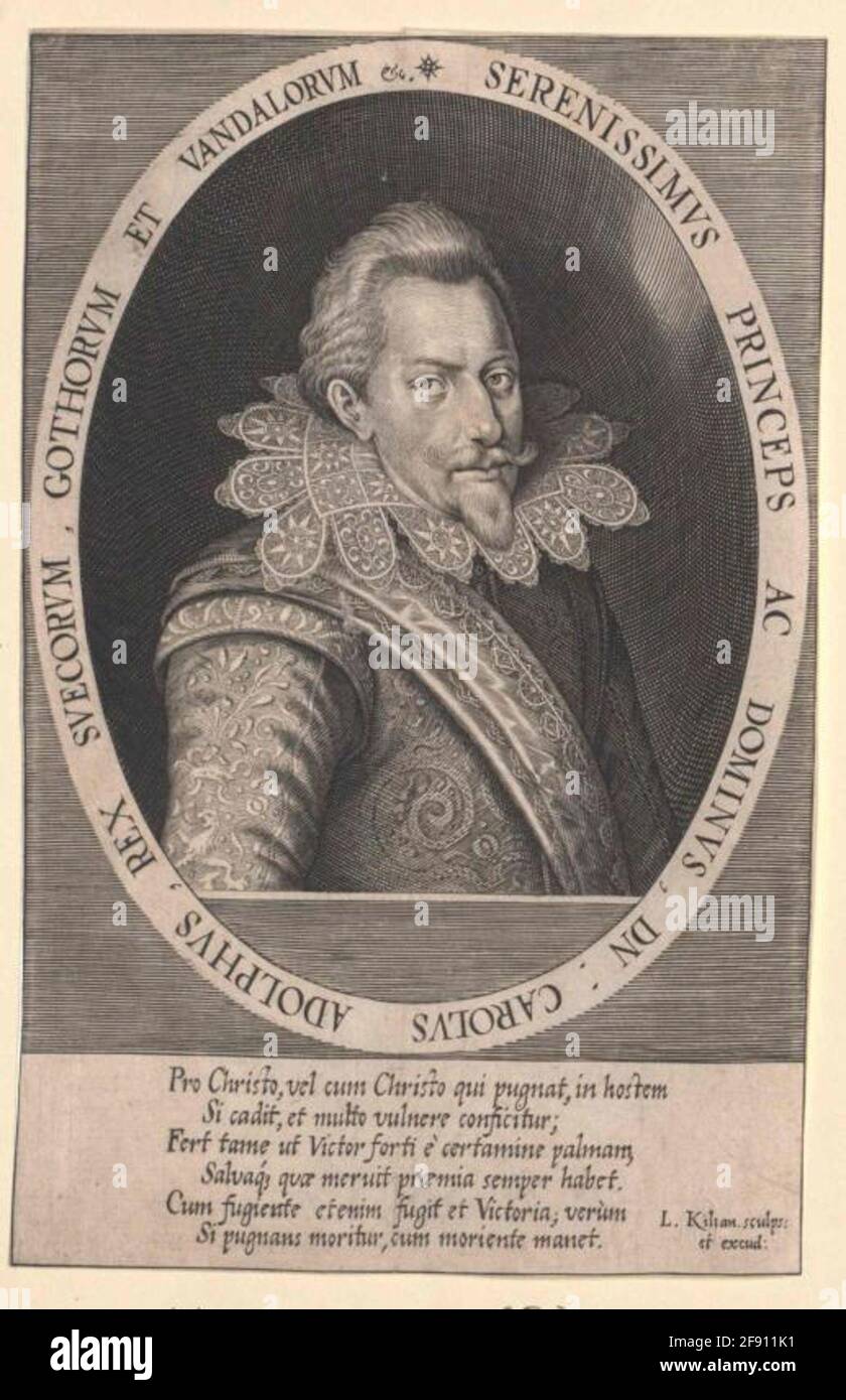Gustav II Adolf, roi de Suède Stecher: Kilian, Lucas Banque D'Images