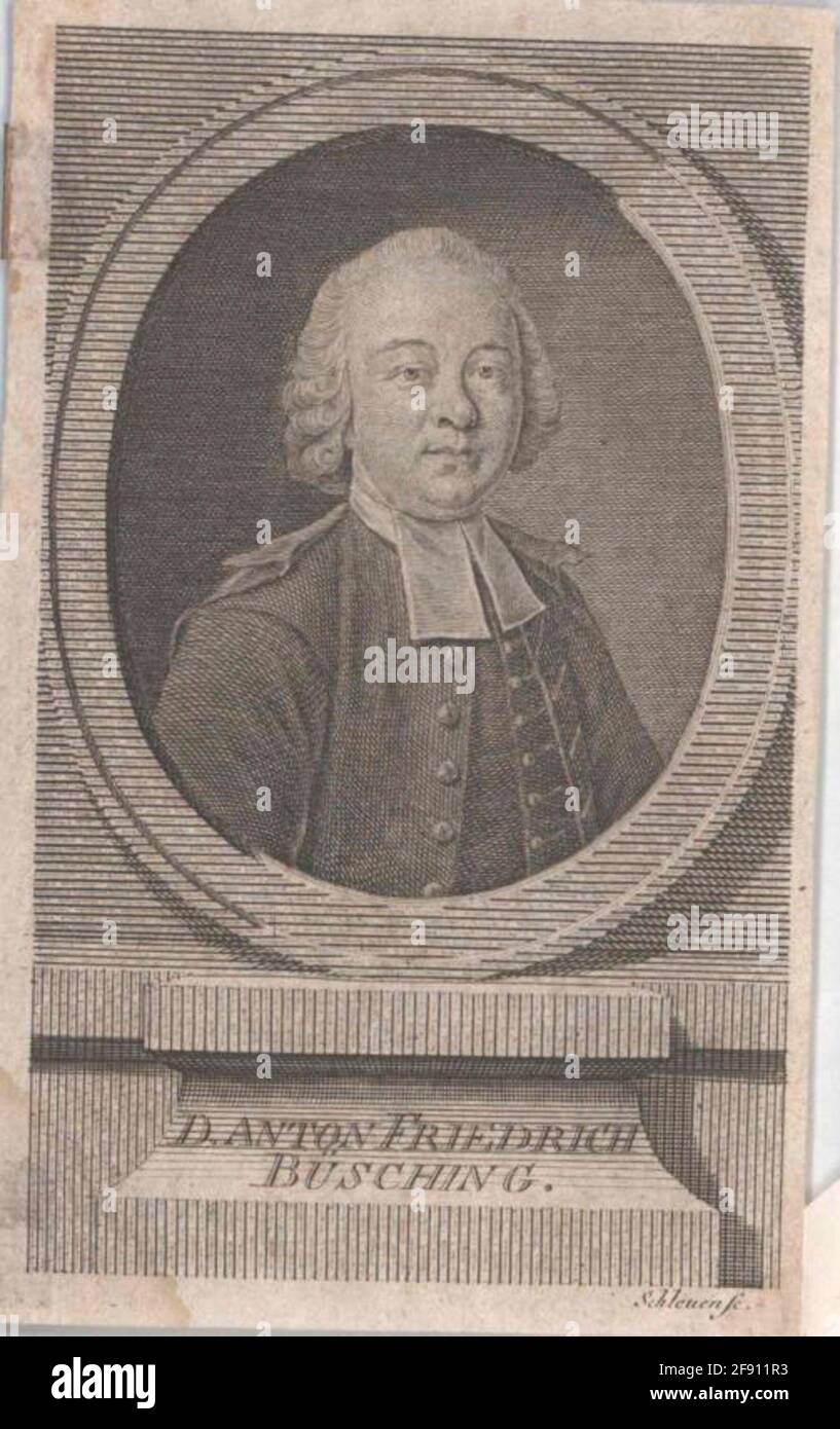 Büsching, Anton Friedrich Editeur: Nicolai, Friedrichstecher: Schleuen, Johann David (les personnes âgées) maison d'édition: Szczecin Banque D'Images