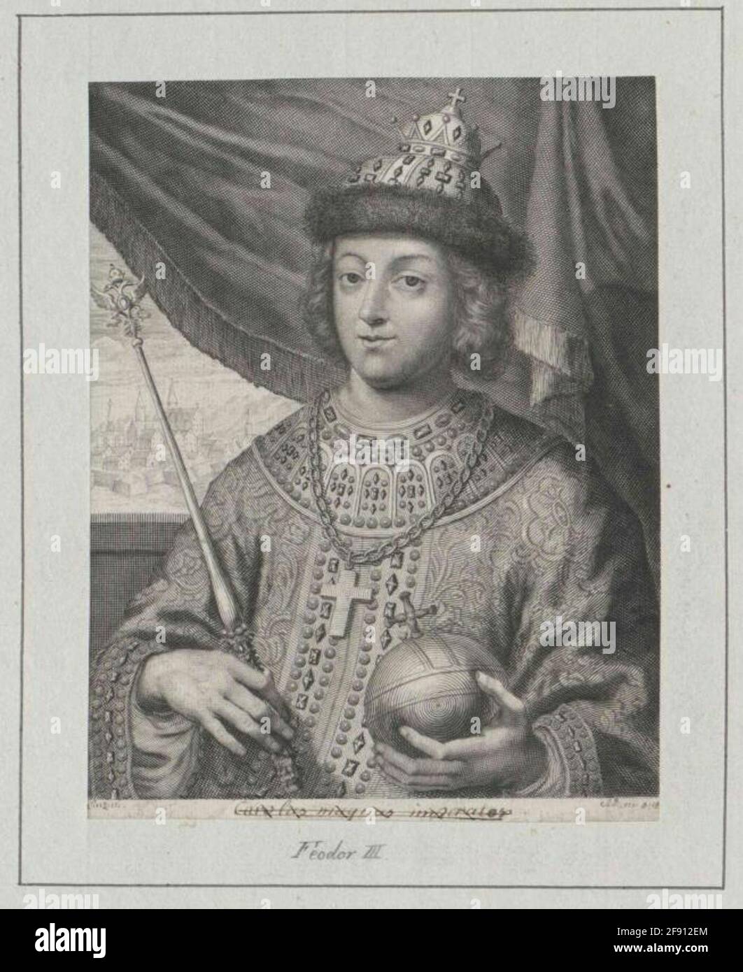 Feodor III., ZAR de Russie. Banque D'Images