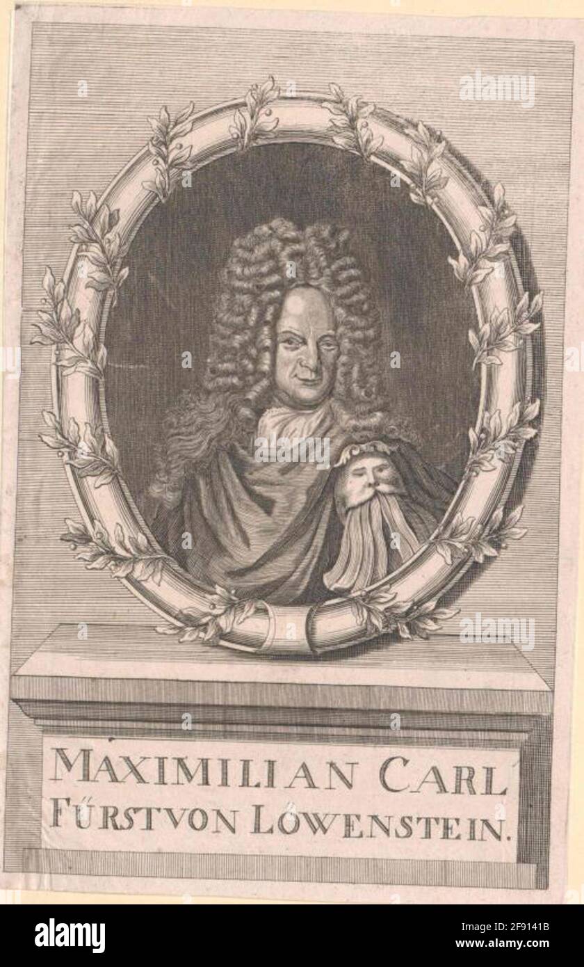 Löwenstein-Wertheim, Maximilian Karl Fürst. Banque D'Images