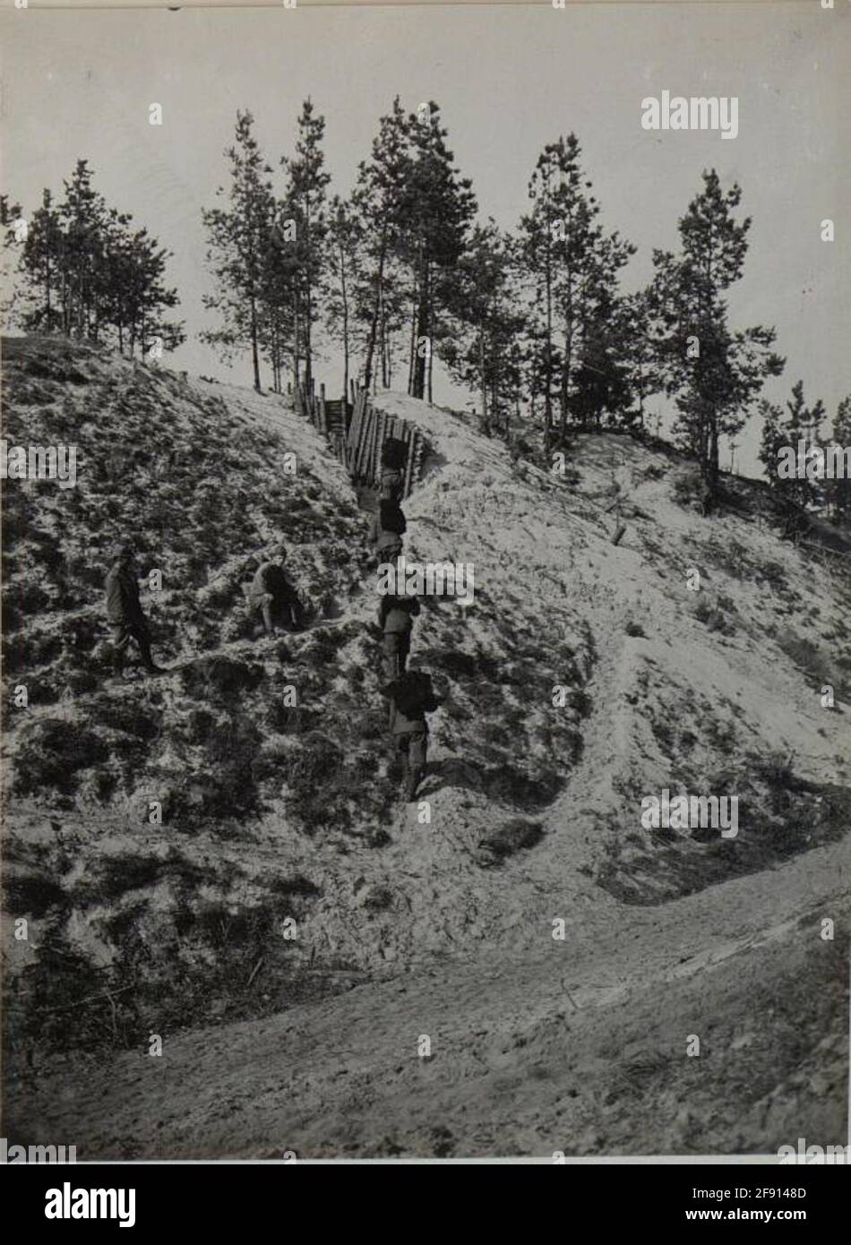 Position aux chasseurs du dixième bataillon. Banque D'Images