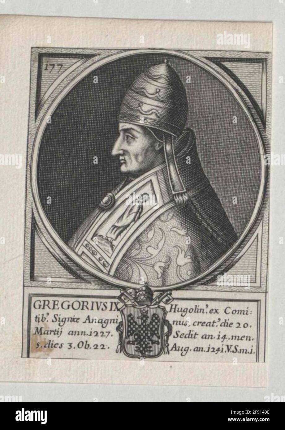 Gregor IX., papa . Banque D'Images