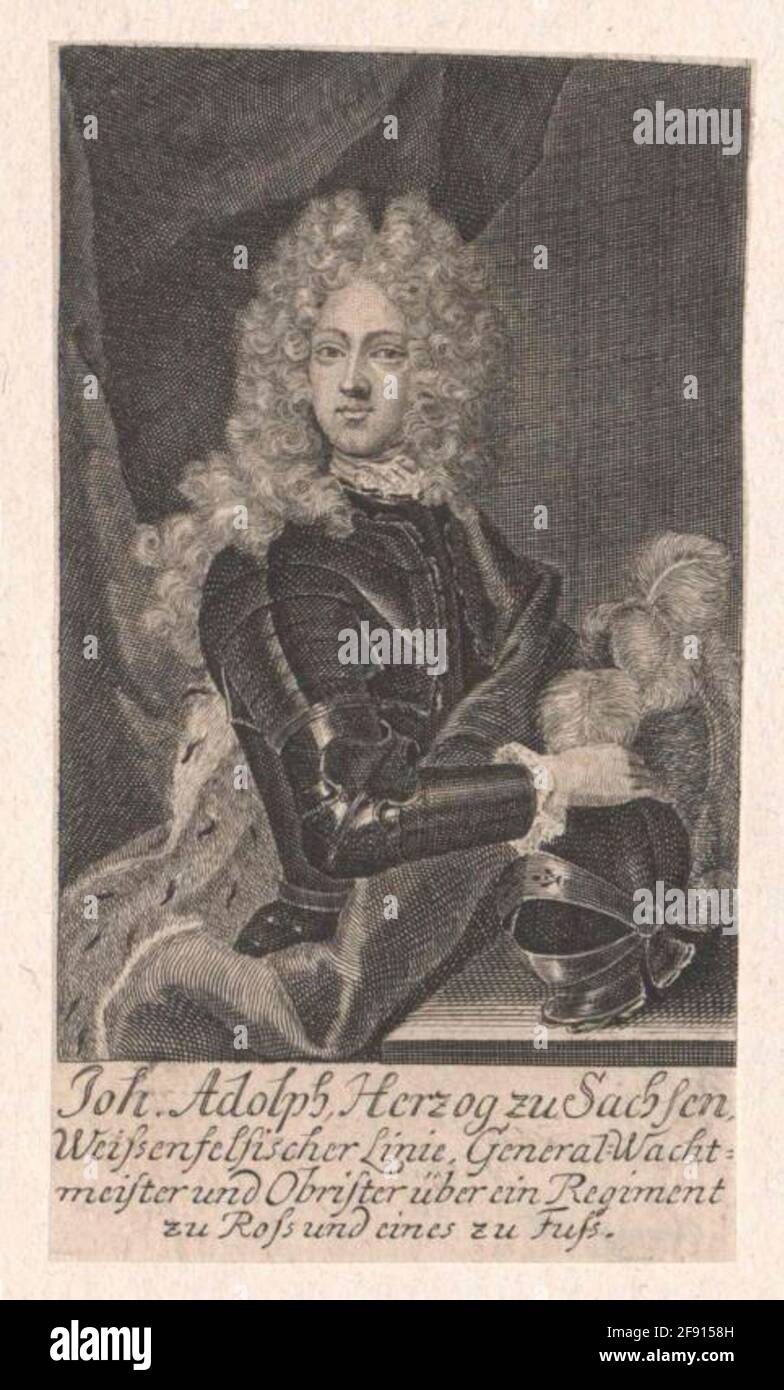 Johann Adolf II, duc de Saxe-Weissenfels. Banque D'Images