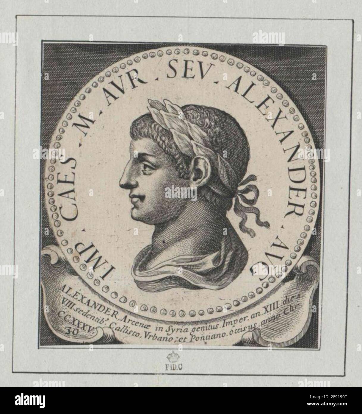 Severus Alexandre, empereur romain. Banque D'Images