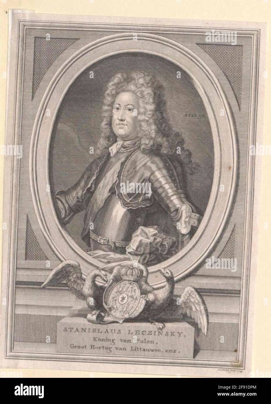 Stanislaus I, roi de Pologne Stecher: Philips, Jan Caspar Banque D'Images