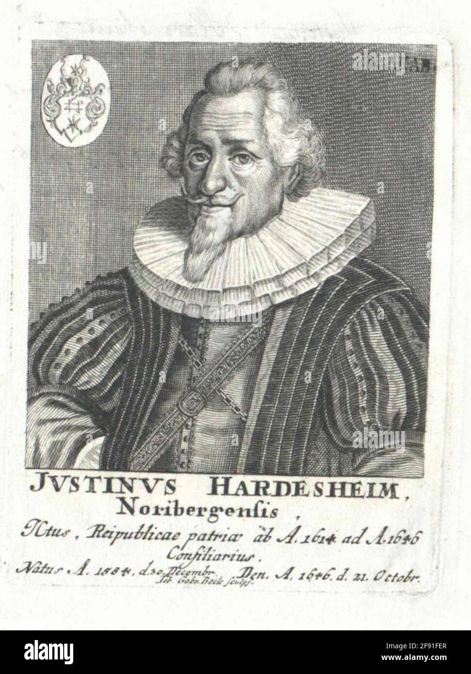 Hardesheim, Justinus Stecher: Beck, Tobias GabrielDatierung: 1716 / 1730 Banque D'Images