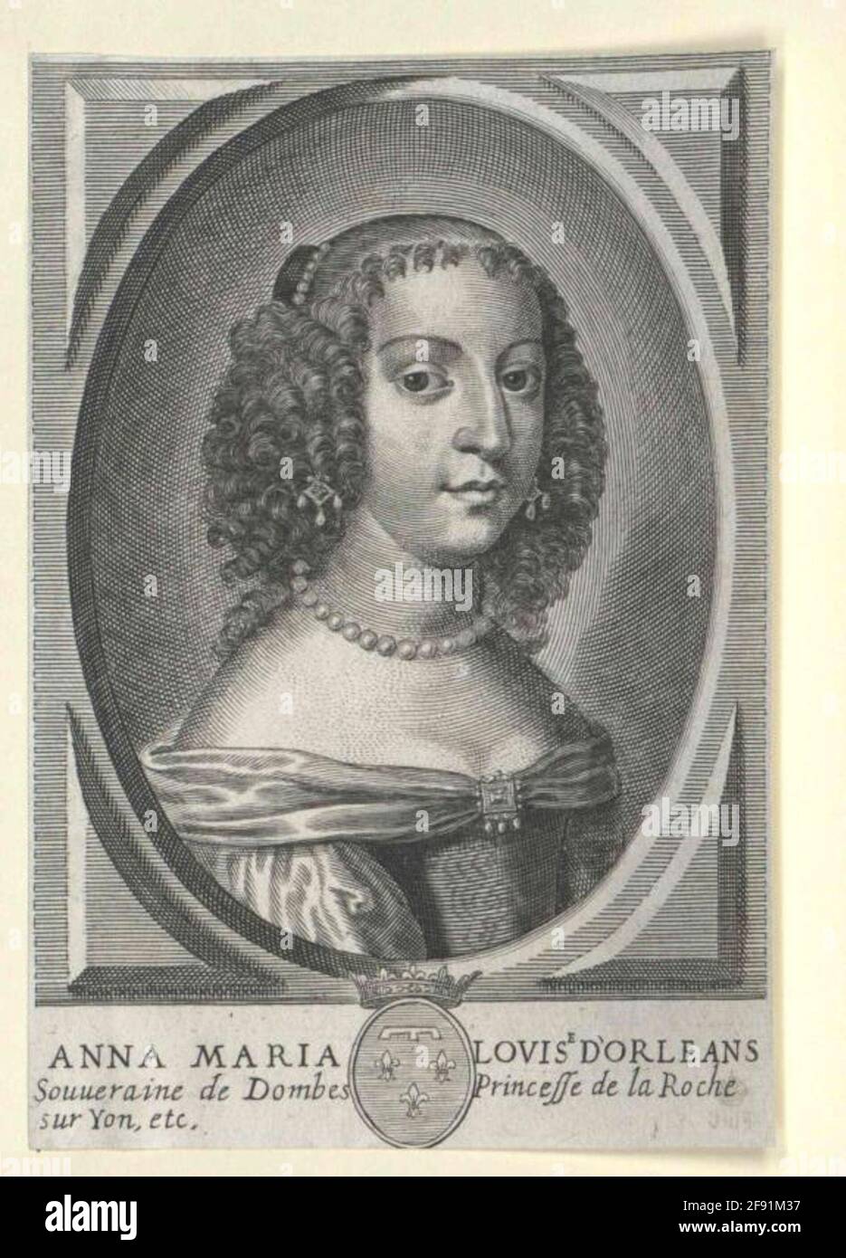 Anna Maria Luise, princesse d'Orléans. Banque D'Images