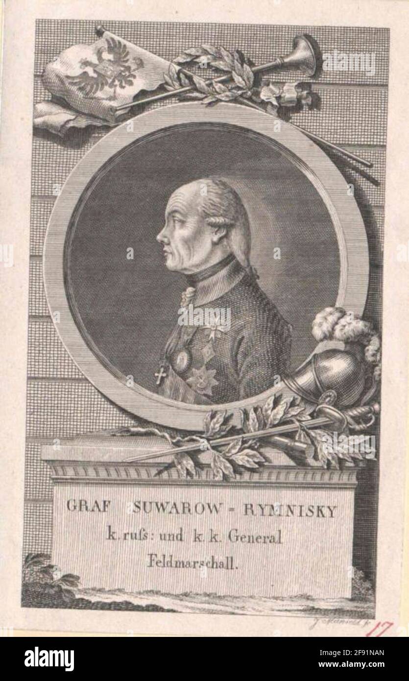 Suworow-Rymnikskij, Aleksandr Fürst. Banque D'Images