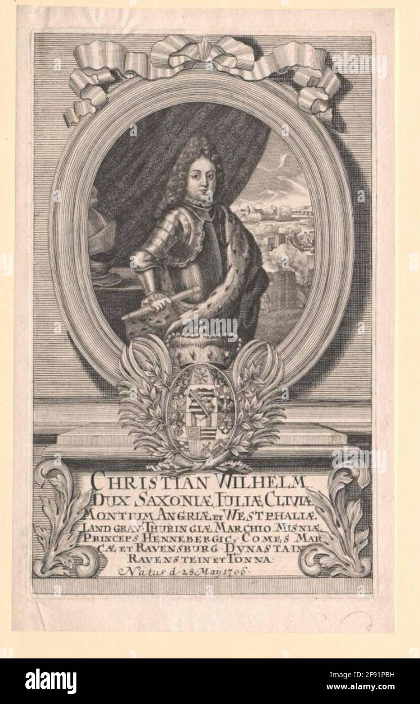 Christian Wilhelm, prince de Sachsen-Gotha. Banque D'Images