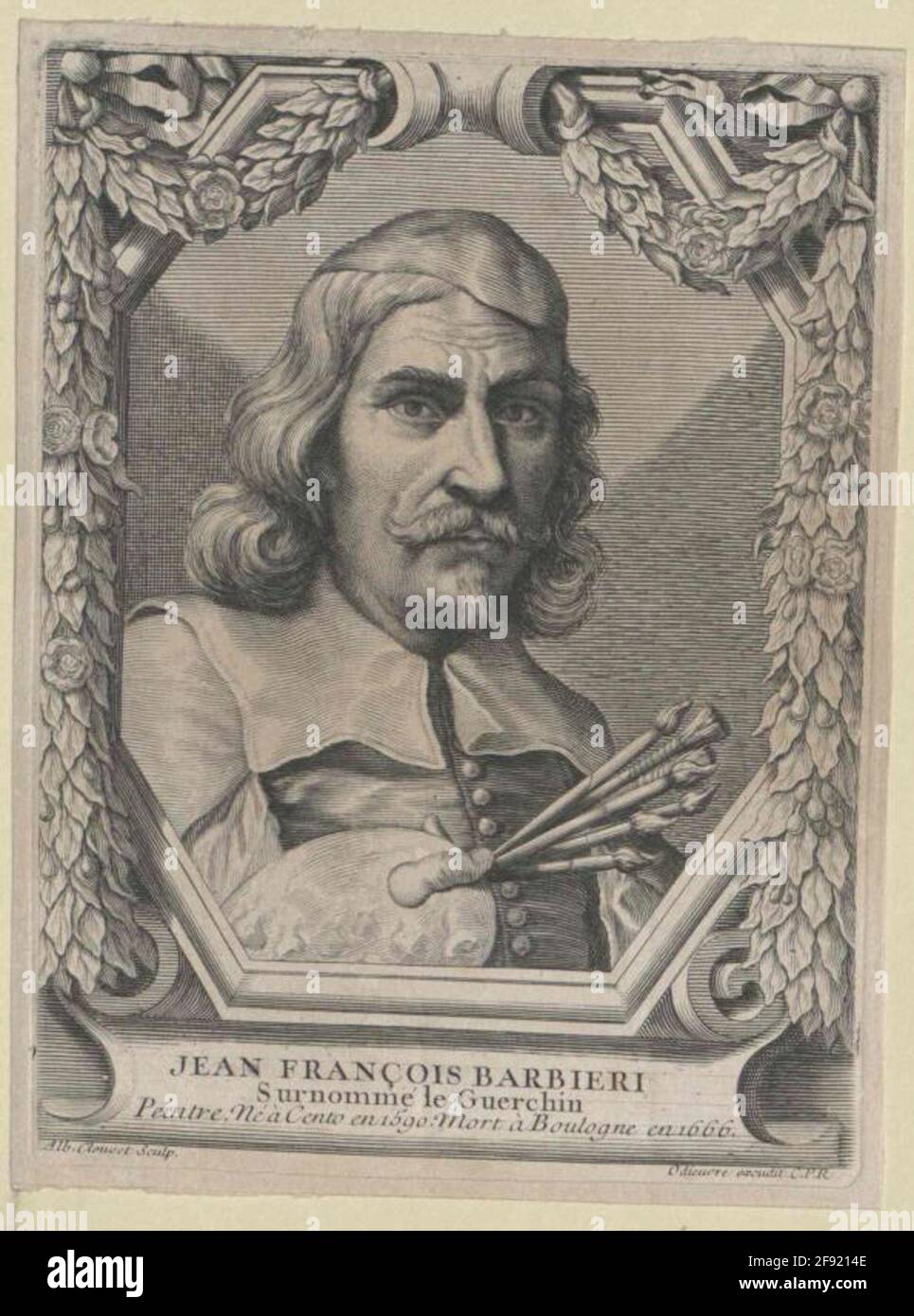 Guercino, barbiers. Banque D'Images