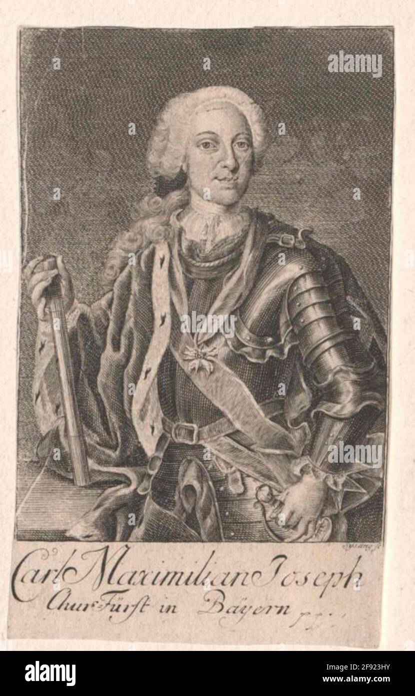 Maximilien III Josef, électeur de Bavière Stecher: Sysang, Johann Christophdation: 1745/1757 Banque D'Images