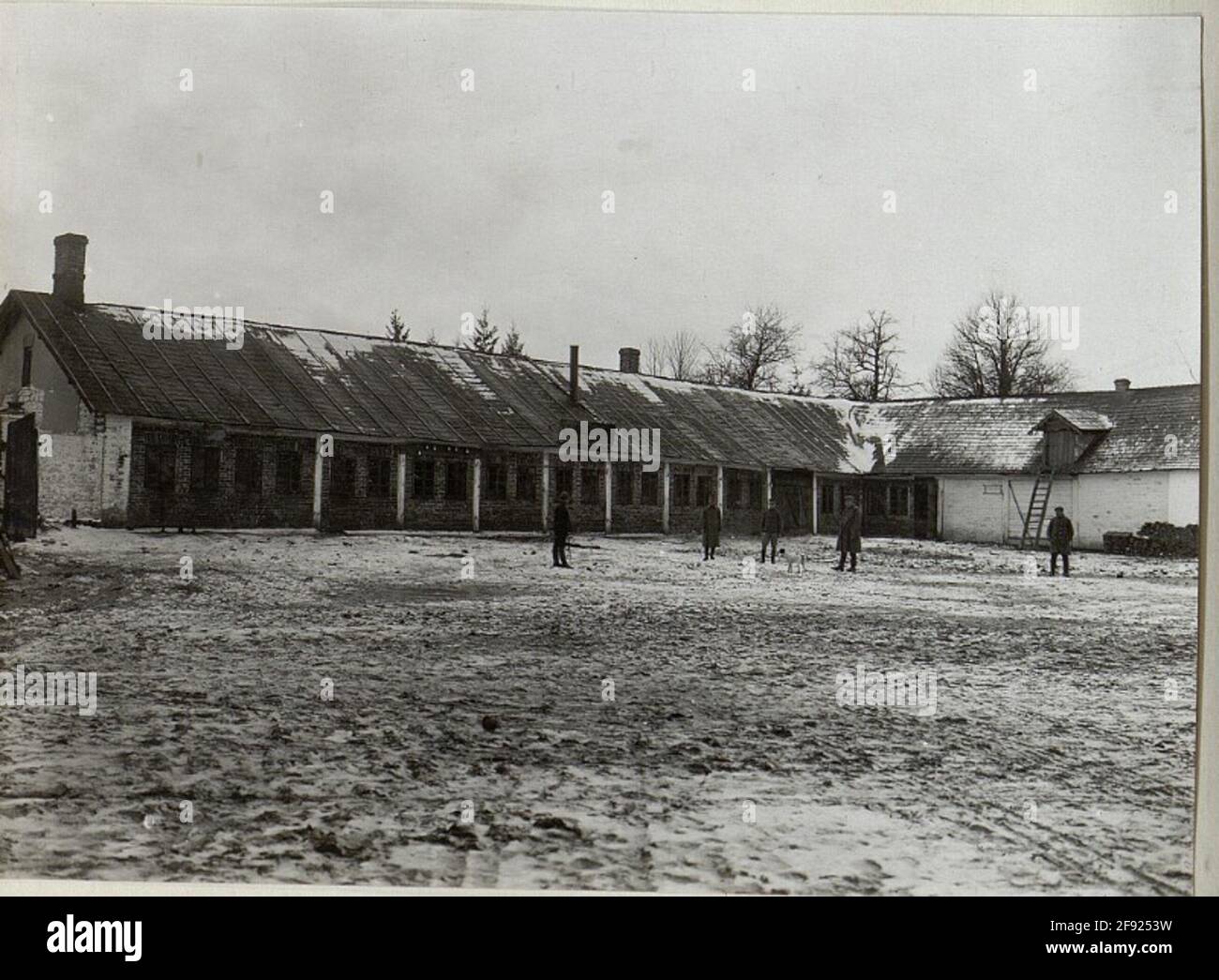 Illustration des institutions d'infrastructure et de l'approvisionnement sur la showplatz de guerre russe. Banque D'Images