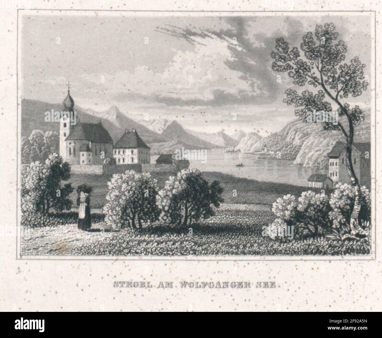 Strobl am Wolfganger Voir . Banque D'Images