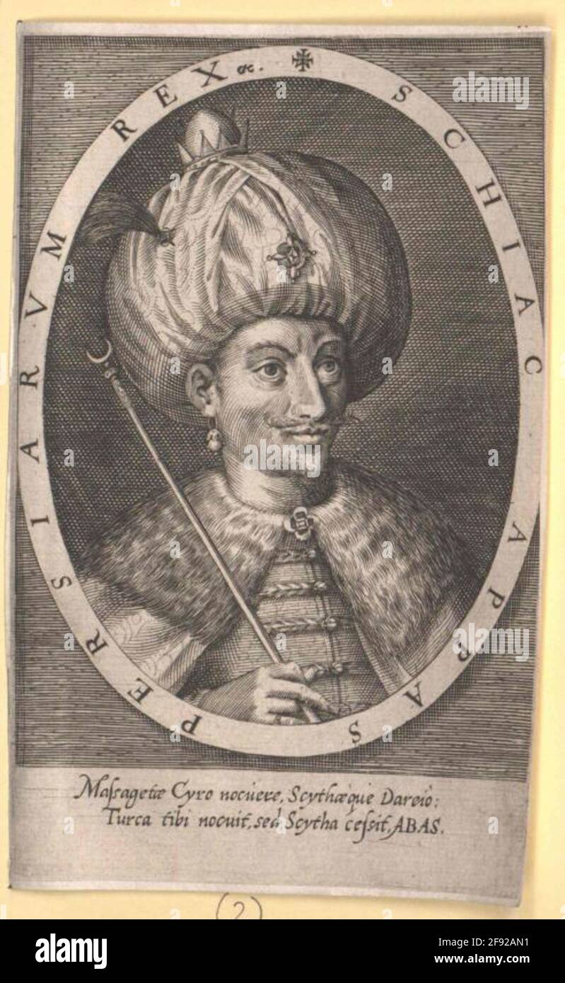 Abbas I. le grand, shah de Perse. Banque D'Images