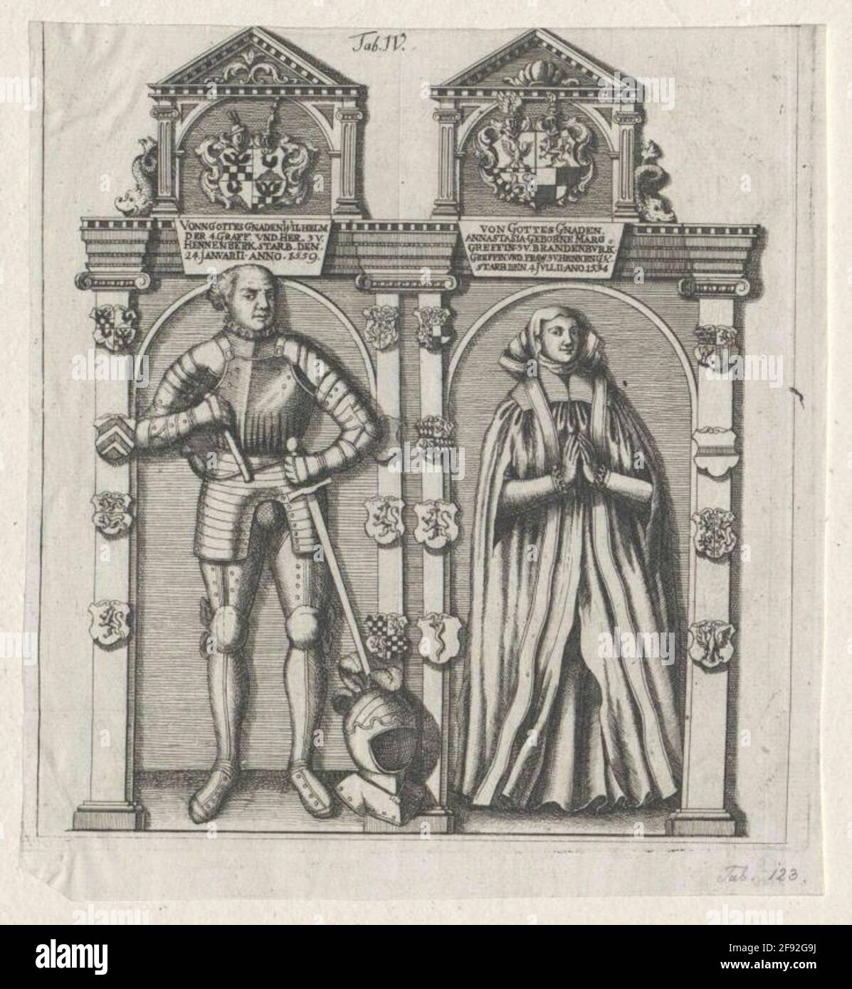 Anastasia, princesse de Brandebourg. Banque D'Images