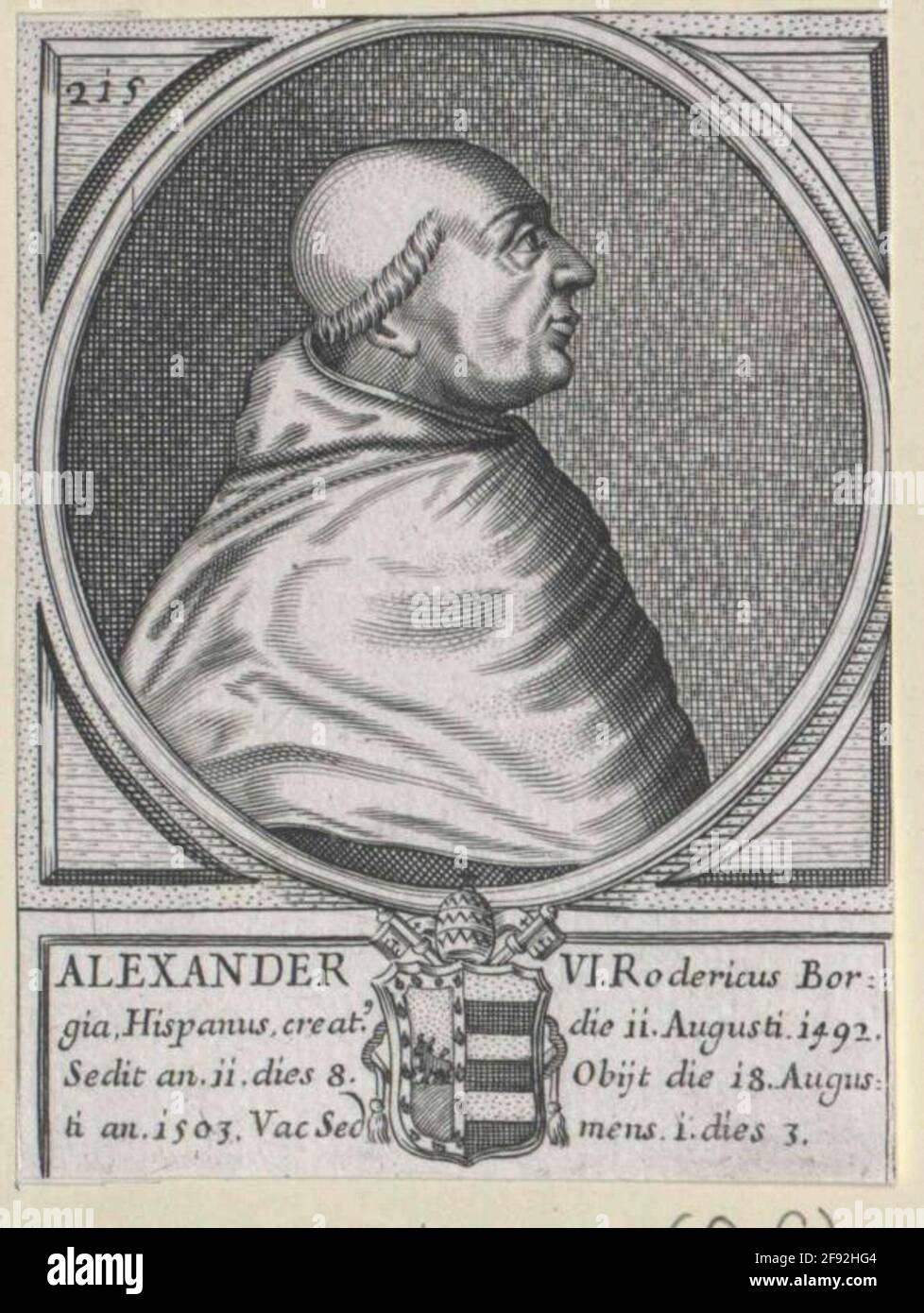 Alexandre VI., Papa. Banque D'Images