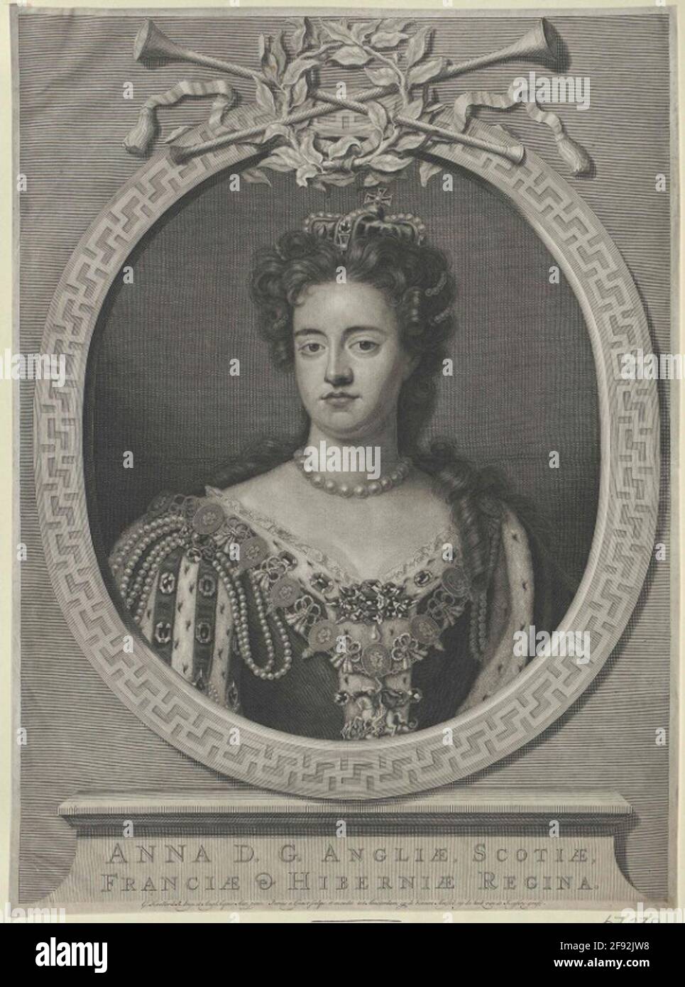 Anna, Reine d'Angleterre. Banque D'Images