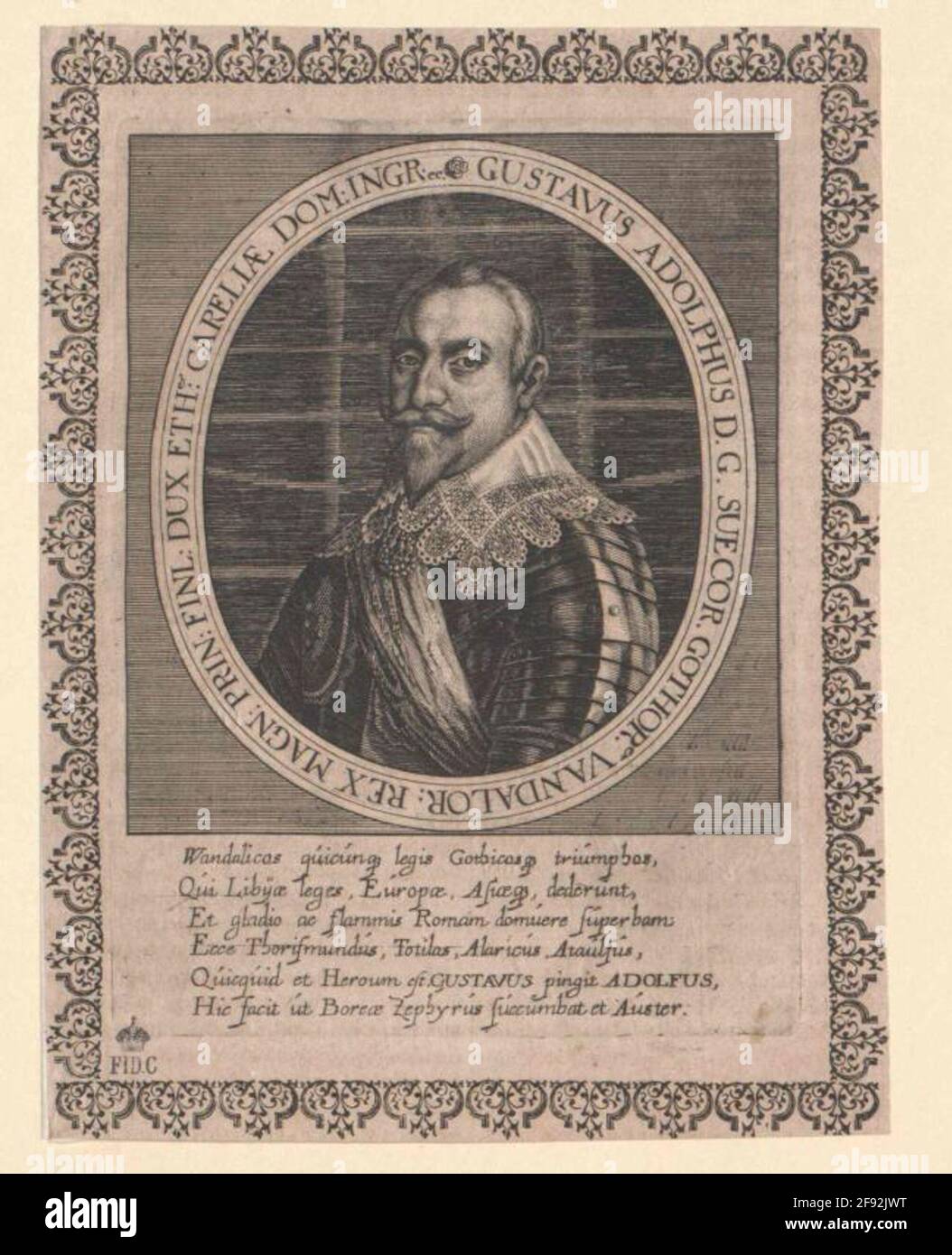 Gustav II Adolf, Roi de Suède Éditeur : Merian, Matthew (1621) Banque D'Images